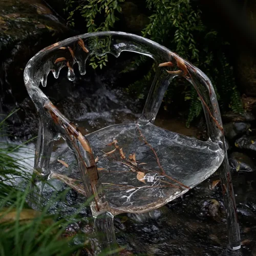 The Dripping Water Chair | Museum-Grade Glacier Crystal Art Furniture
