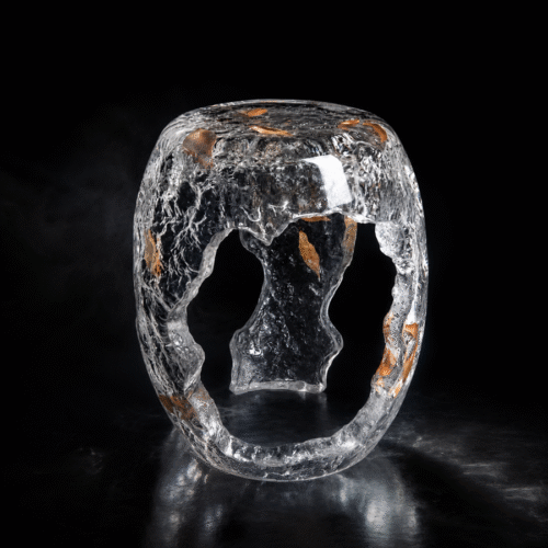 The Ethereal Barrel Stool with Autumn Leaves | Classic Accent Seating