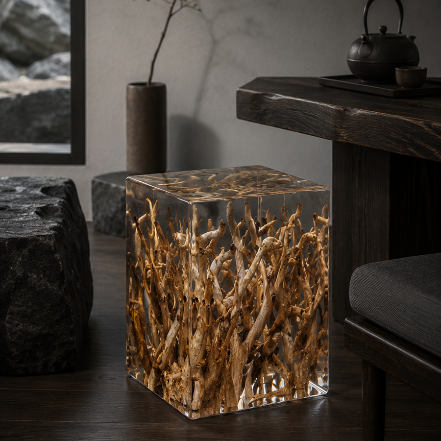 Tree root crystal stools (10)