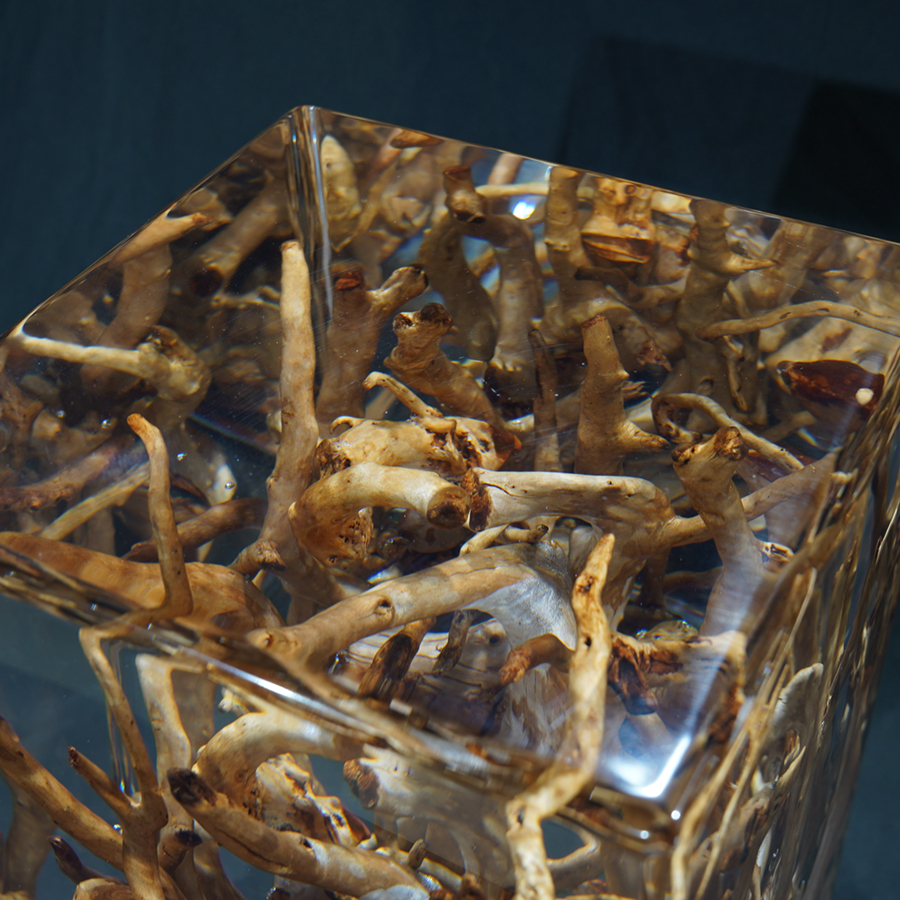 Tree root crystal stools (3)
