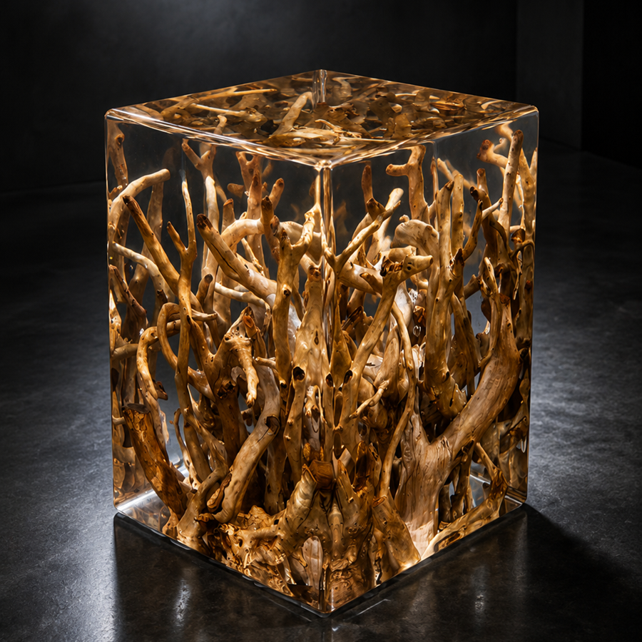 Tree root crystal stools (7)
