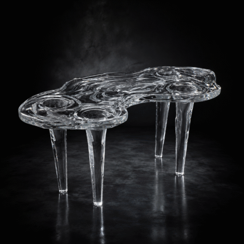 Pure Liquid Illusion Crystal Coffee Table | Minimalist Art Furniture