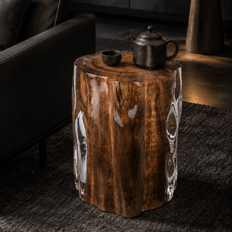 wood Crystal stools (10)