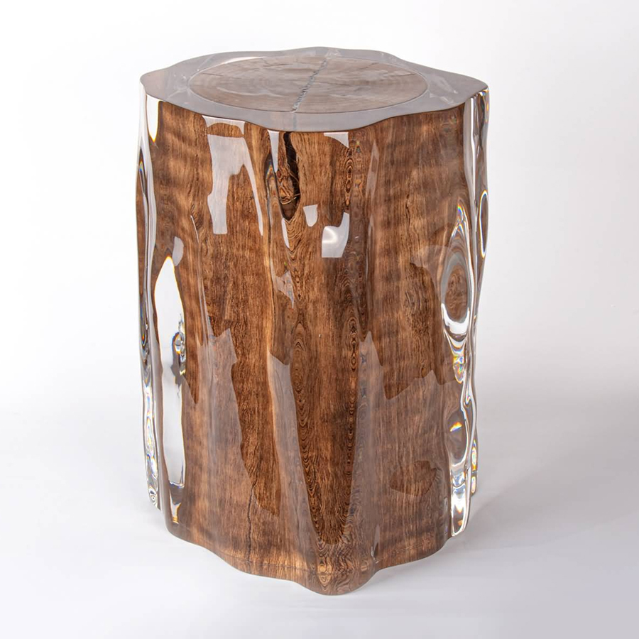 wood Crystal stools (3)