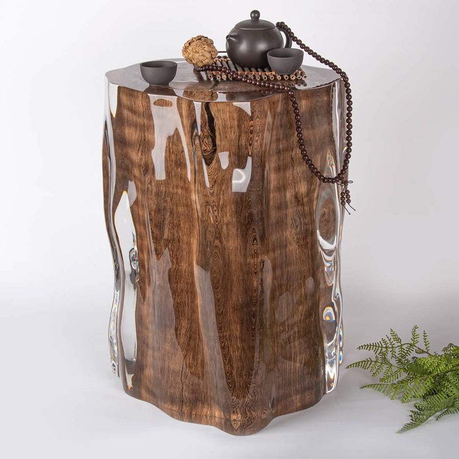 wood Crystal stools (4)
