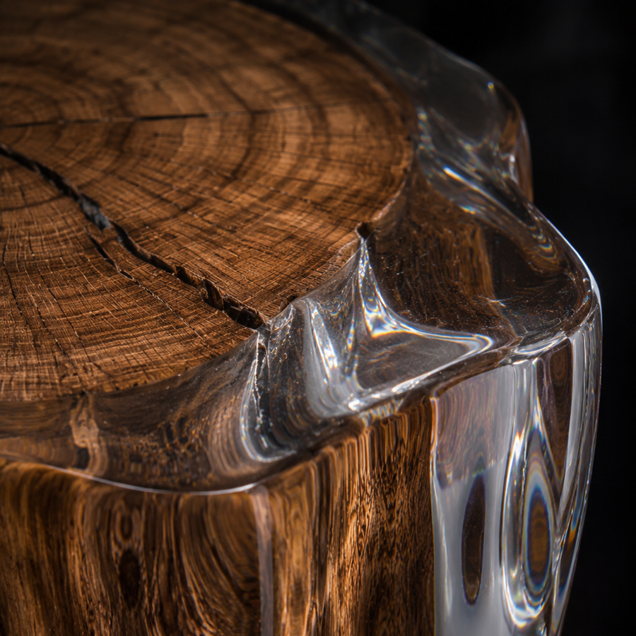 wood Crystal stools (5)