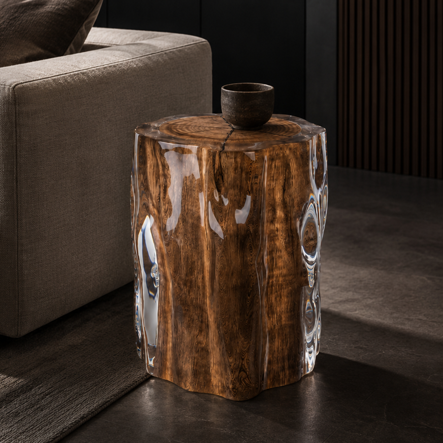 wood Crystal stools (6)