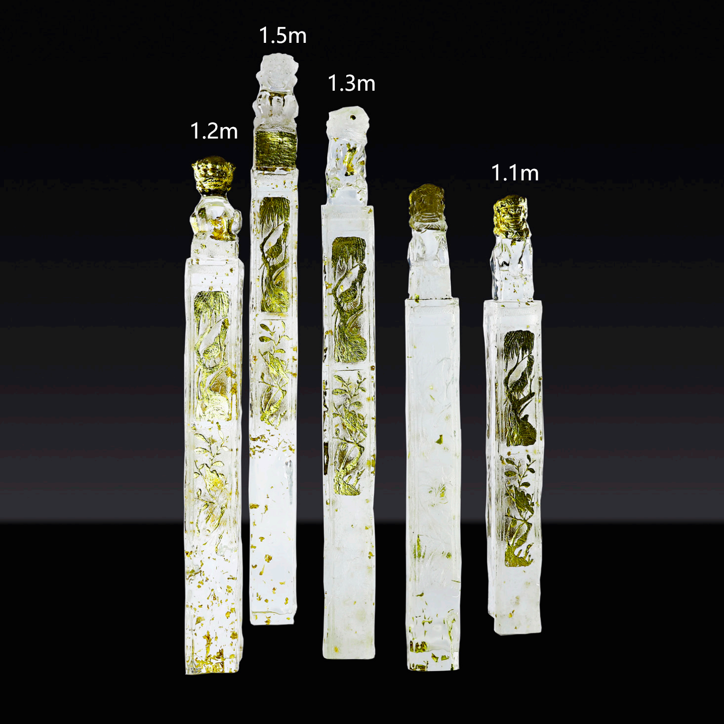 imperial hitching post sculpture | gold leaf & crystal pillar imperial hitching post sculpture | gold leaf & crystal pillar