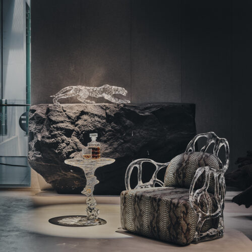 "metamorphosis" brass butterfly crystal table | sculptural art furniture (copy)