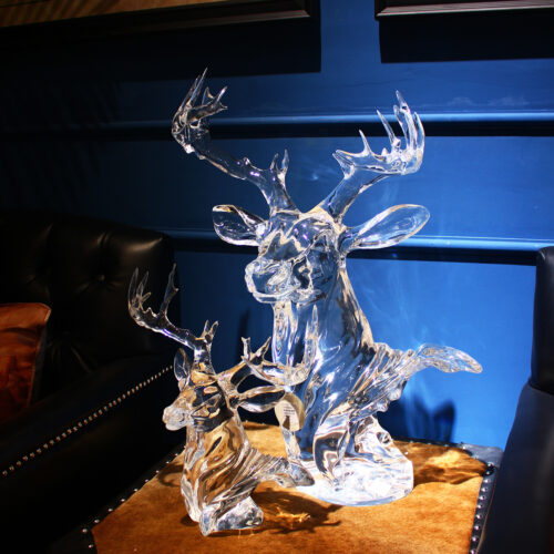 "spiritual fortune" amber crystal deer sculpture | abstract zen deco (copy)
