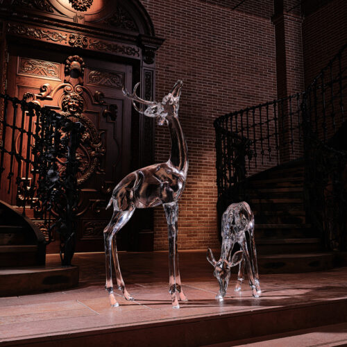 "ethereal gallop" crystal horse sculpture | abstract art centerpiece copy